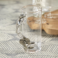 Zodax Soroa 9.5" Tall Orchid Pewter & Glass Pitcher