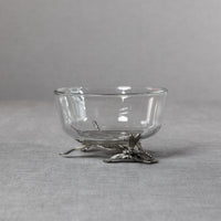 Zodax Dragonfly on Stalk Pewter & Glass Bowl