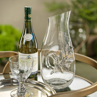 Zodax Lemon Pewter & Glass Pierced Pitcher
