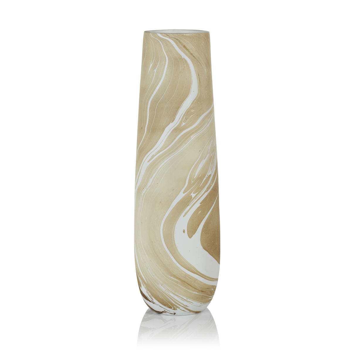 Zodax Bellshill Mango Wood Marbleized Vase, 5.5" x 18"