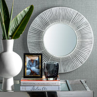 Zodax Mildura Round Silver Gray Interlaced Wall Mirror, 23.5"