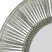 Zodax Mildura Round Silver Gray Interlaced Wall Mirror, 23.5"