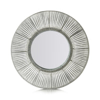 Zodax Mildura Round Silver Gray Interlaced Wall Mirror, 31.5"