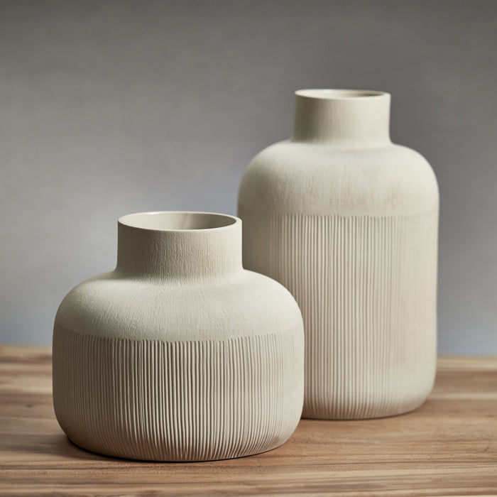 Zodax Declan Ivory Porcelain Vase, 8.5"