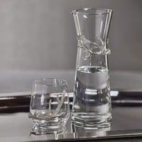 Zodax Malachi Stemless Glasses with Pewter Antler, Set of 2