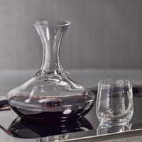 Zodax Malachi Glass Wine Decanter with Pewter Antler