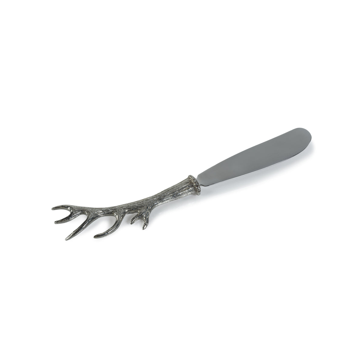 Zodax Malachi Antler Design Pewter Butter & Cheese Knife