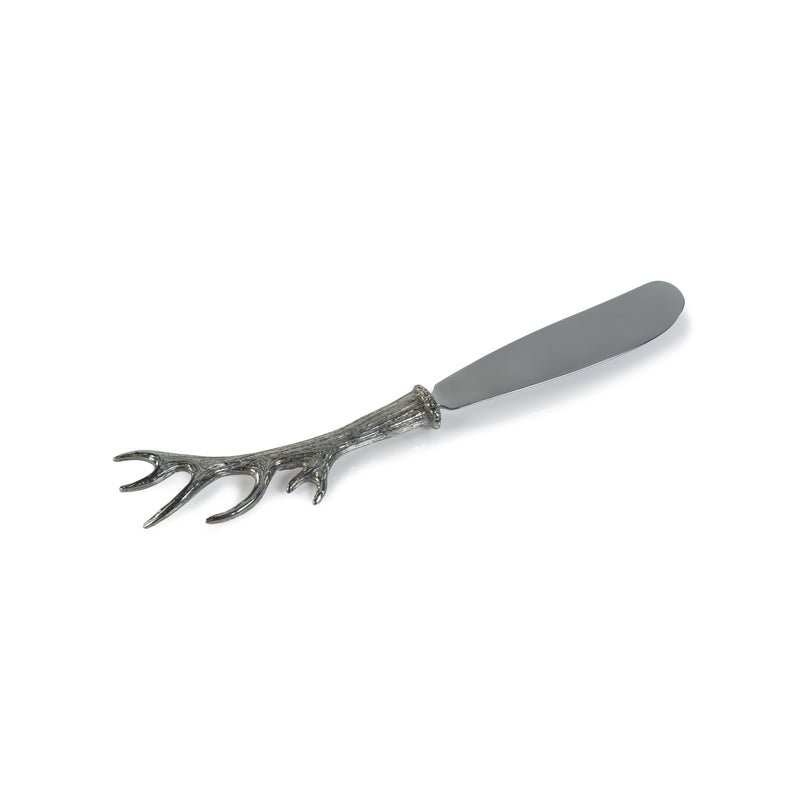 Zodax Malachi Antler Design Pewter Butter & Cheese Knife