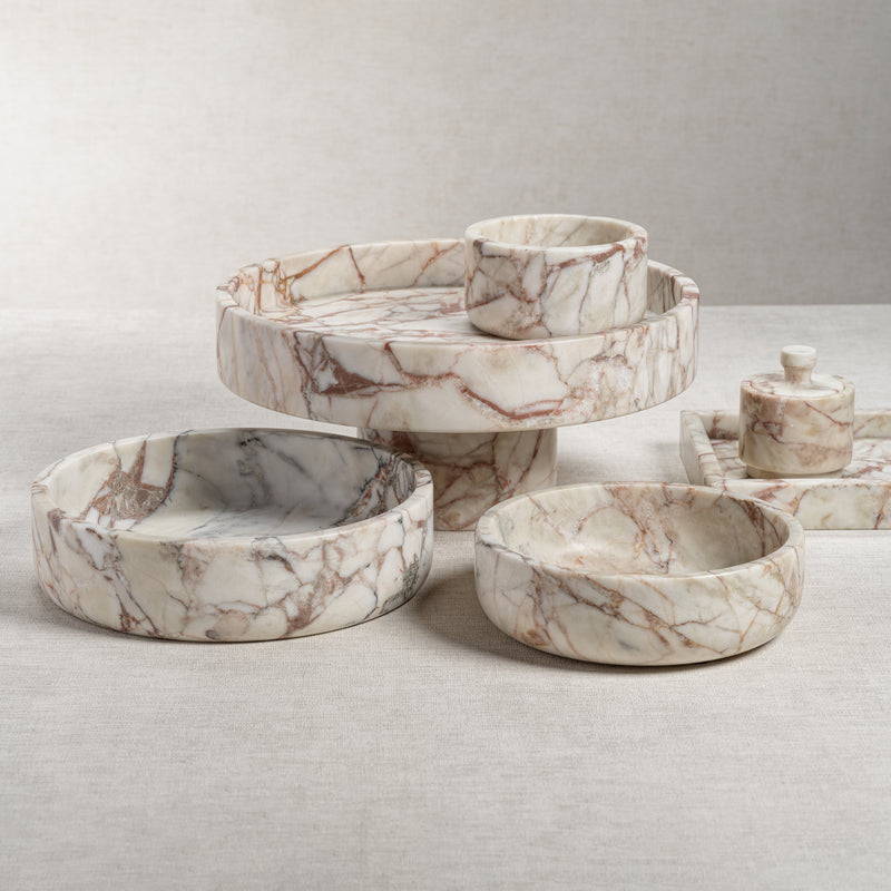 Zodax Rezi Matt Marble Bowl, 8"