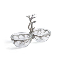 Zodax St. Anton Pewter & Glass Condiment Set