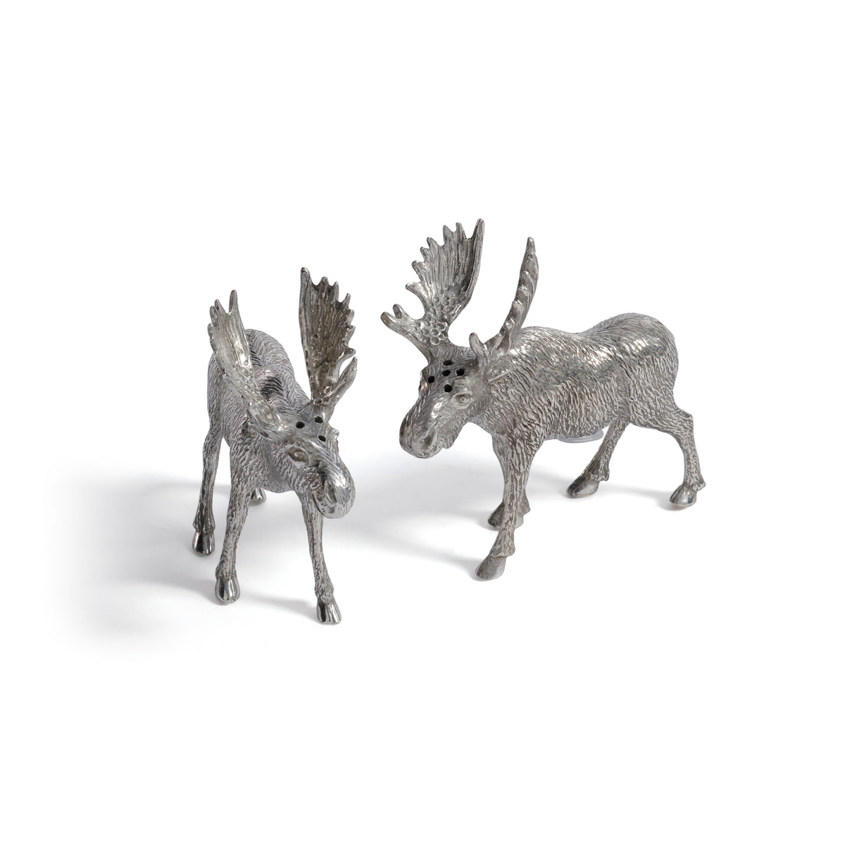 Zodax St. Anton Pewter Moose Design Salt & Pepper Shaker