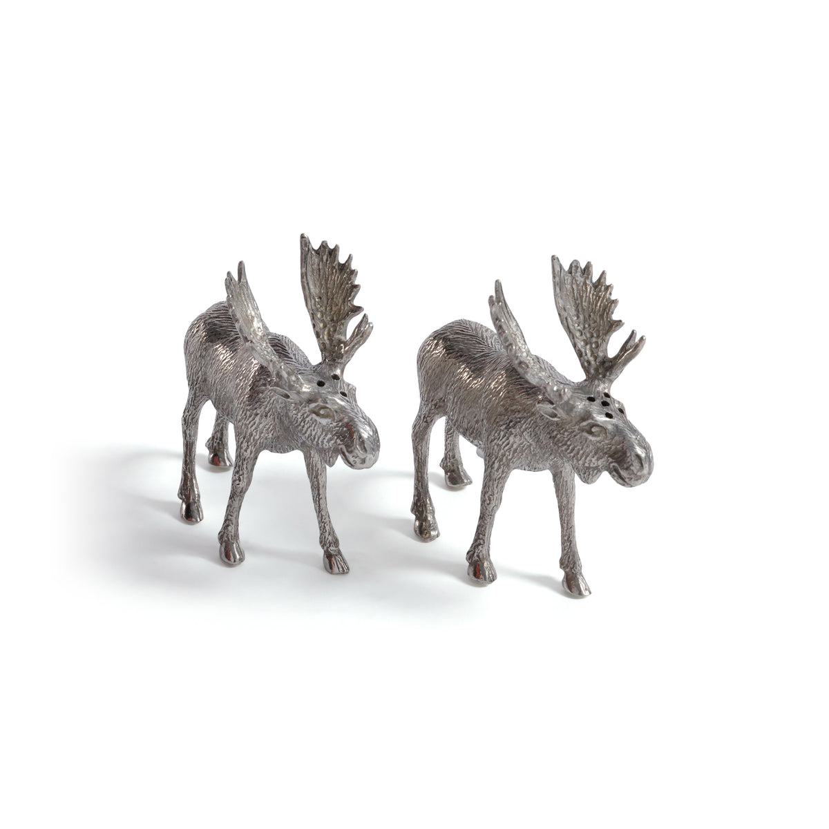 Zodax St. Anton Pewter Moose Design Salt & Pepper Shaker