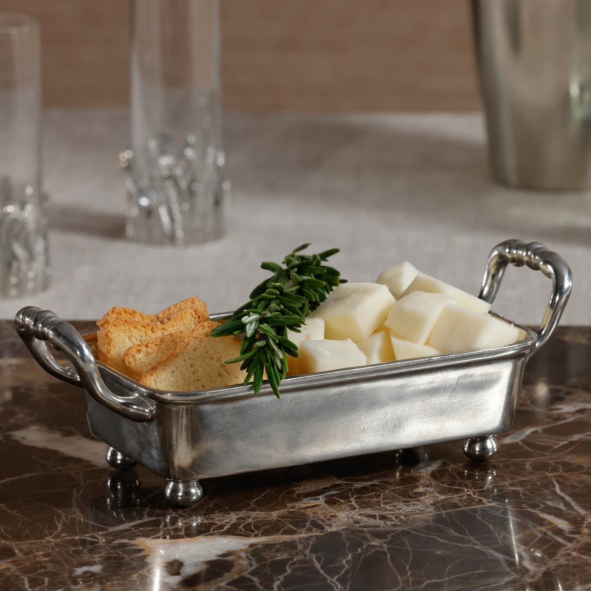 Zodax St. Anton Pewter Olive / Condiment Tray
