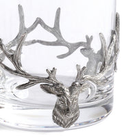 Zodax St. Anton Pewter & Glass Rock Glass, Small- 9.47 oz/ 280 ml