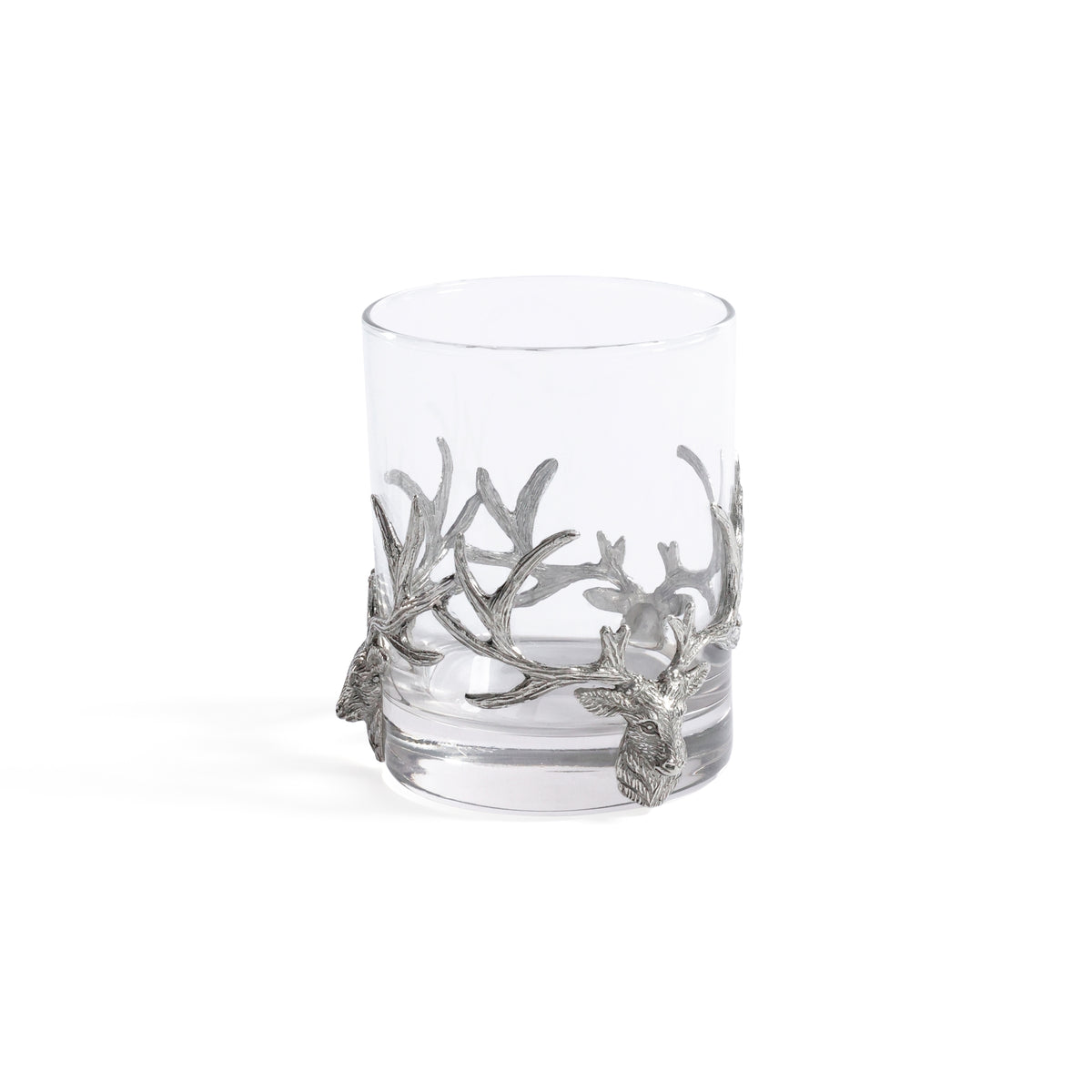Zodax St. Anton Pewter & Glass Rock Glass, Large- 13.02 oz/ 385  ml