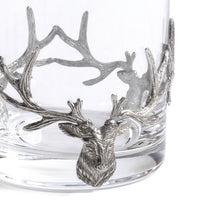 Zodax St. Anton Pewter & Glass Rock Glass, Large- 13.02 oz/ 385  ml