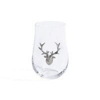 Zodax St. Anton Pewter & Glass Wine / Water Glass