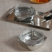 Zodax St. Moritz Pewter & Glass Condiment Set, Single