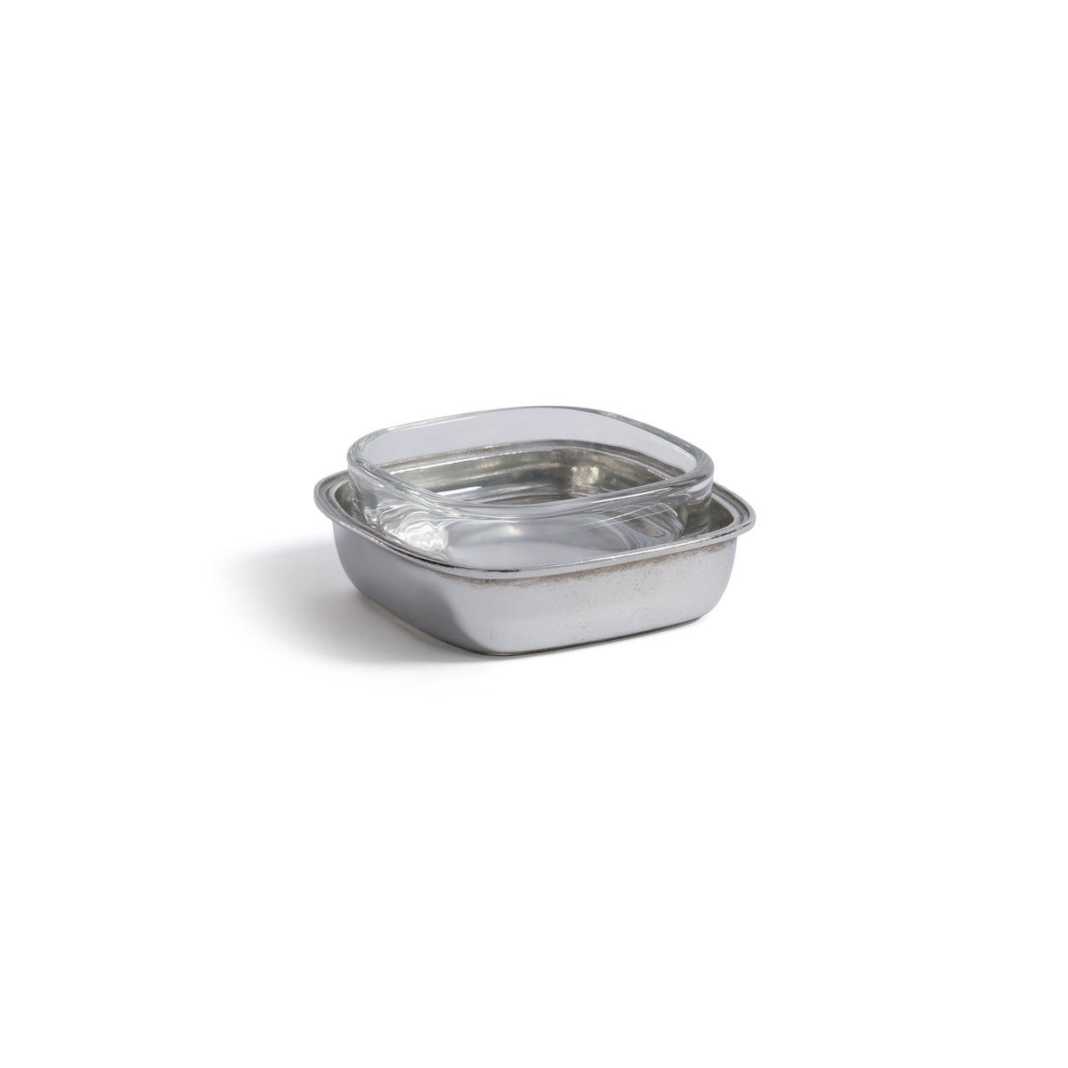 Zodax St. Moritz Pewter & Glass Condiment Set, Single