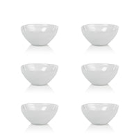 Zodax Monte Carlo Small White Alabaster Glass Bowls, Set of 6