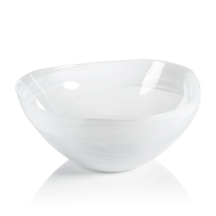 White ceramic bowl on a white background