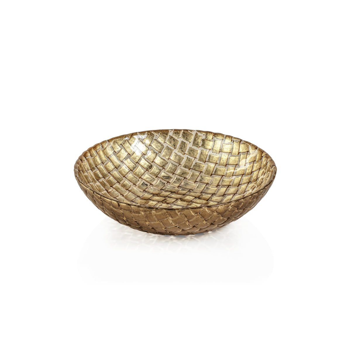 Zodax Nova 7" Braided Gold Glass Bowls, Set of 6