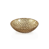 Zodax Nova 7" Braided Gold Glass Bowls, Set of 6
