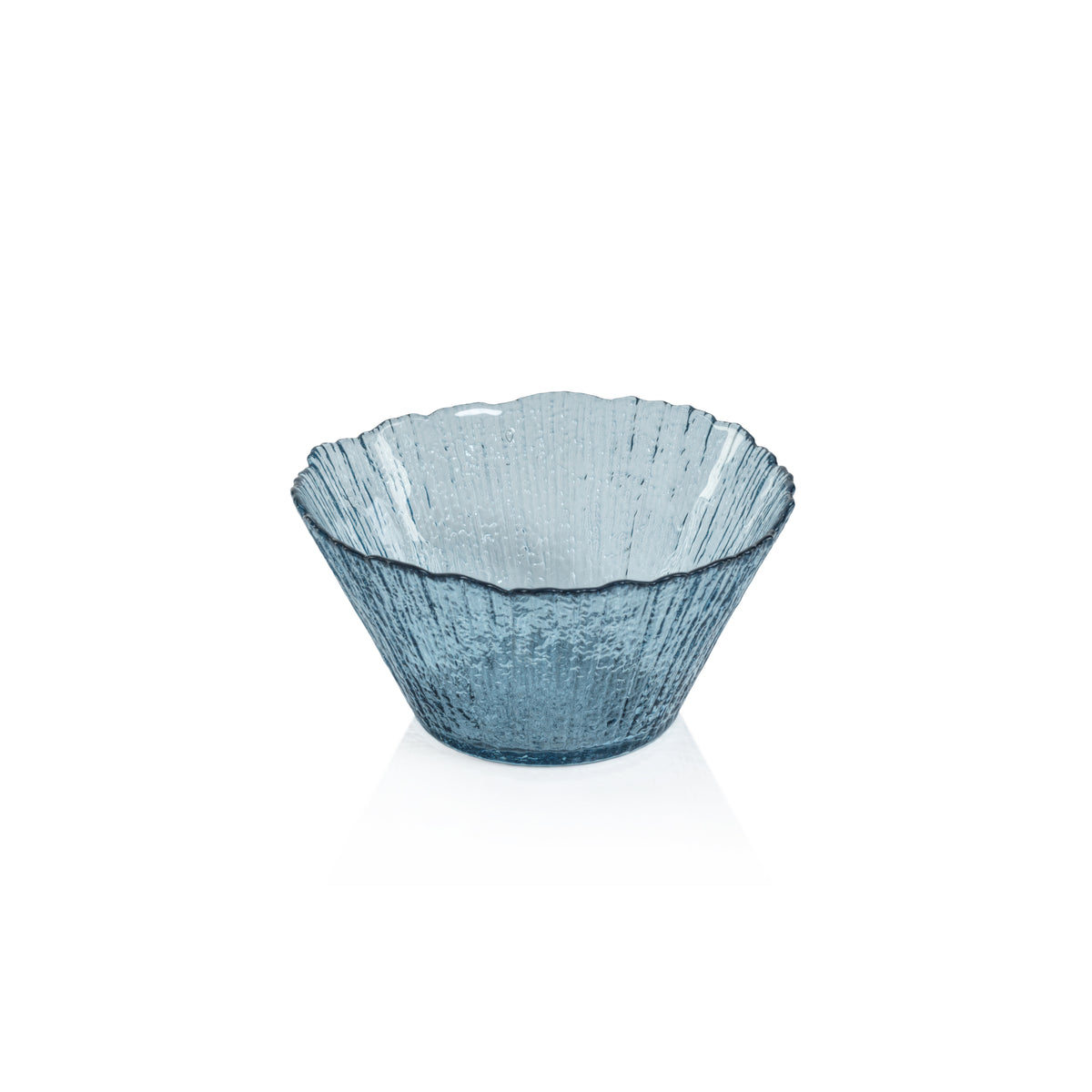 Zodax Axel Icy Sapphire Tapered Glass Serving Bowls, Set of 6