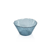Zodax Axel Icy Sapphire Tapered Glass Serving Bowls, Set of 6