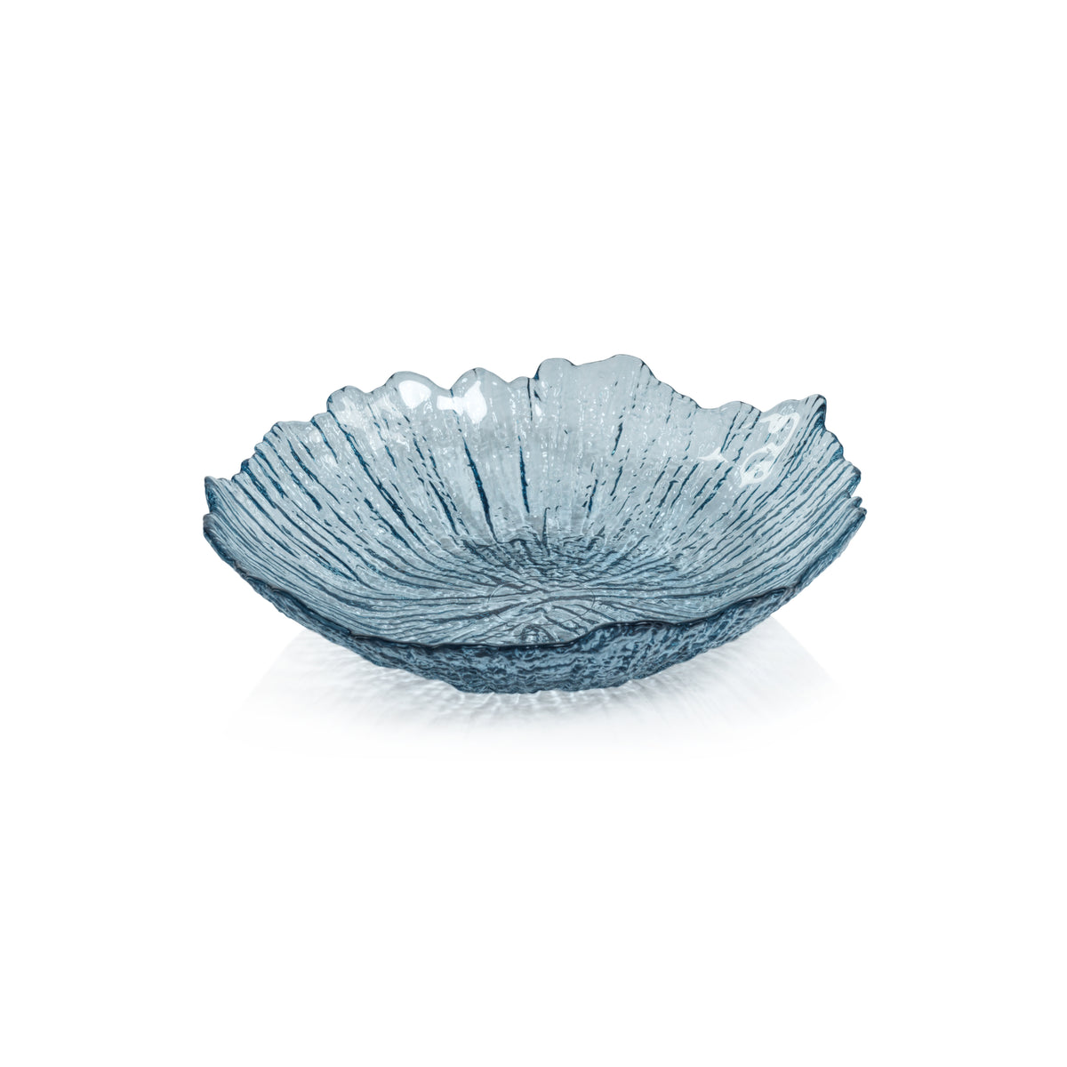 Zodax Axel Icy Sapphire Freeform Glass Serving Bowls, Set of 6