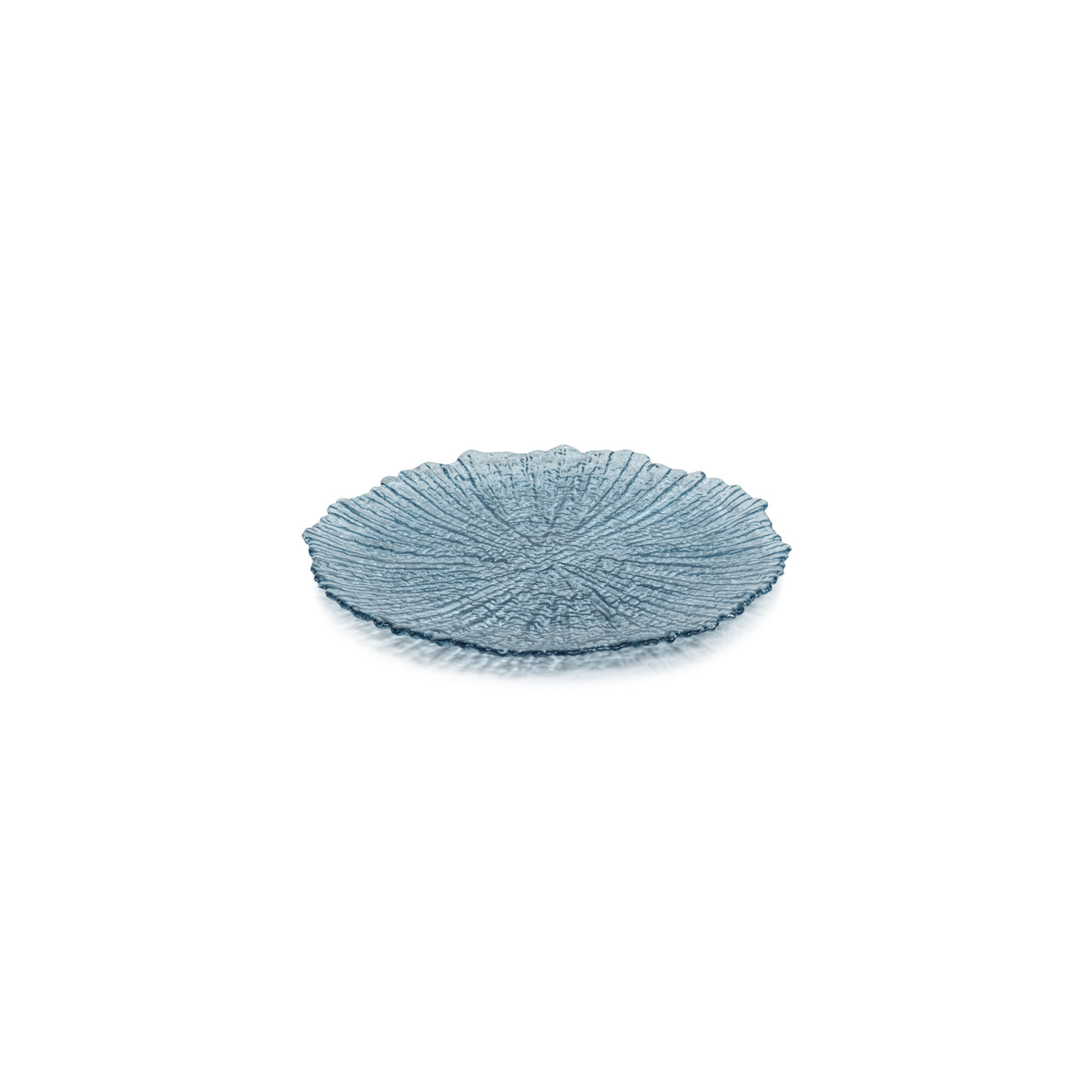 Zodax Axel Icy Sapphire Glass Plates, 8.25", Set of 6