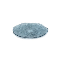 Zodax Axel Icy Sapphire Glass Plates, 11", Set of 6