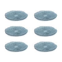 Zodax Axel Icy Sapphire Glass Plates, 11", Set of 6