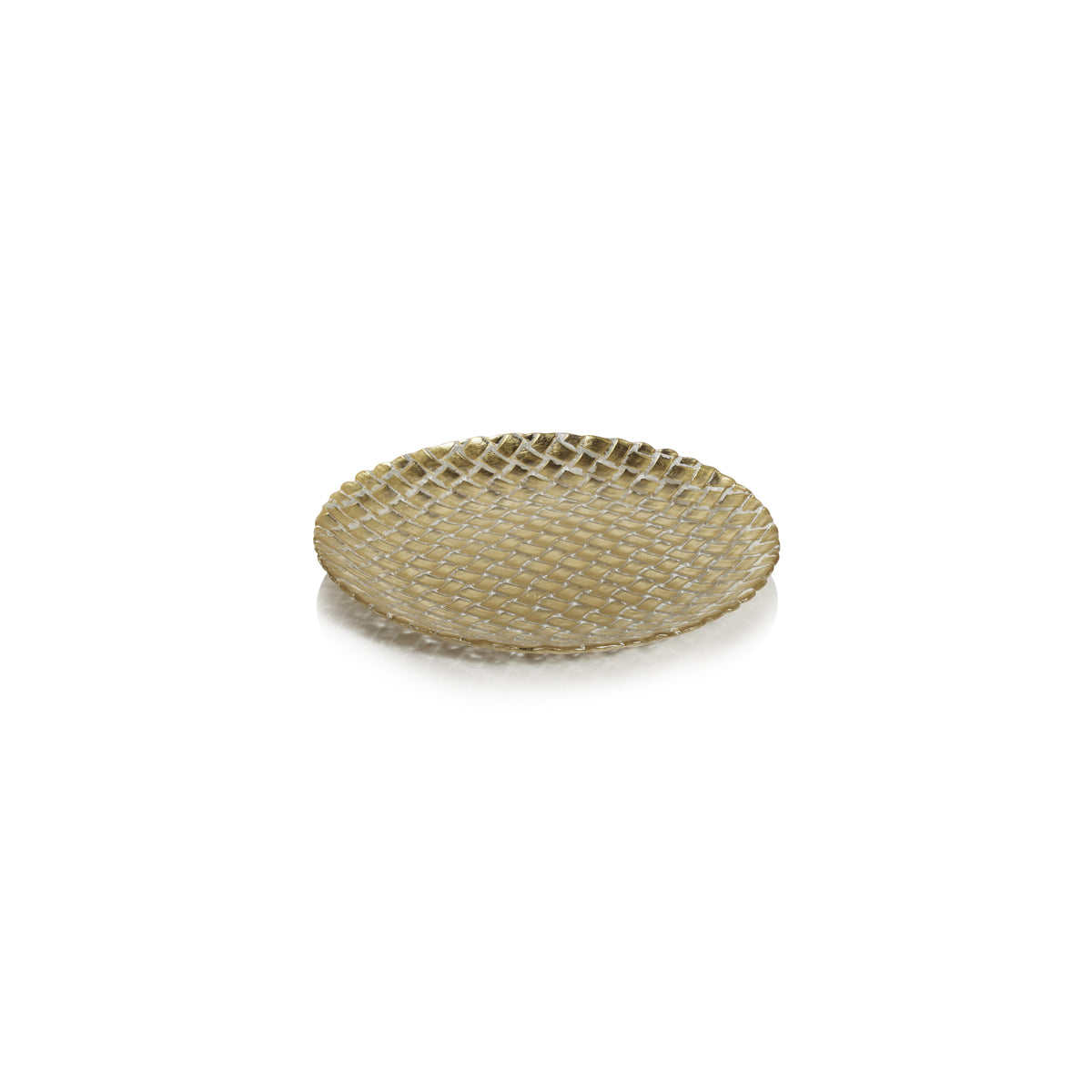 Zodax Nova Braided Gold Glass Plates, 8.25", Set of 6