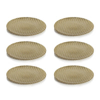 Zodax Nova Braided Gold Glass Plates, 13", Set of 6