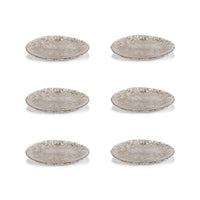 Zodax Chiara 6-Piece Fusion Glass Serving Platter Set, 8.25"