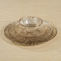 Zodax Chiara 6-Piece Fusion Glass Serving Platter Set, 11"