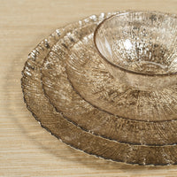 Zodax Chiara 6-Piece Fusion Glass Serving Platter Set, 11"
