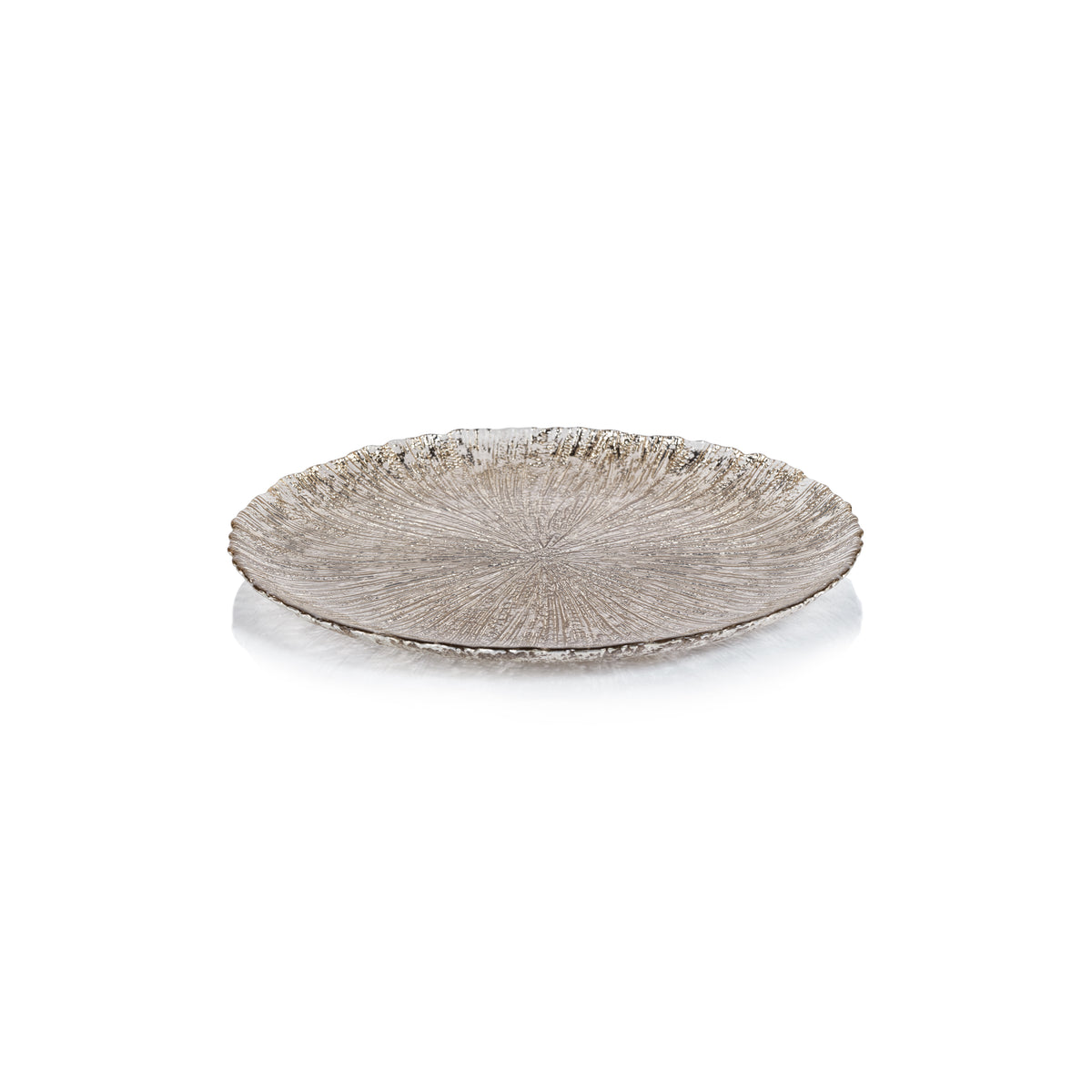 Zodax Chiara 6-Piece Fusion Glass Serving Platter Set, 11"