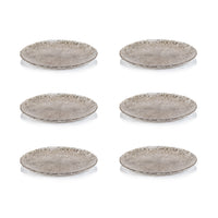 Zodax Chiara 6-Piece Fusion Glass Serving Platter Set, 11"