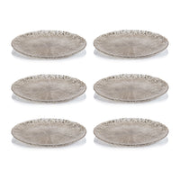 Zodax Chiara 6-Piece Fusion Glass Serving Platter Set, 13"