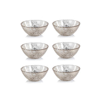 Zodax Chiara Fusion Deep Glass Serving Bowls- Set of 6, Small
