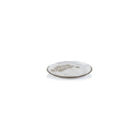 Zodax Jarrah Eucalyptus Design Glass Dessert Plates, Set of 6
