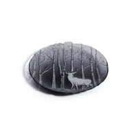 Zodax Wilderness Glass Dessert Plates, Set of 6, Smoke
