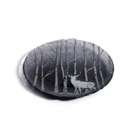 Zodax Wilderness Glass Dinner Plates, Set of 6, Smoke