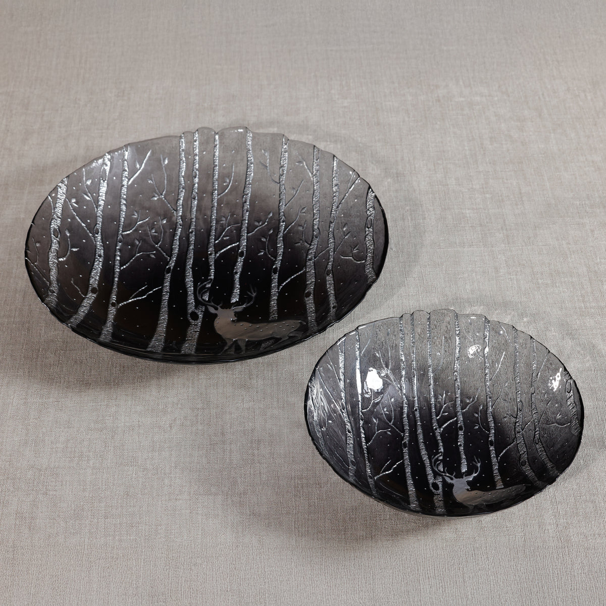 Zodax Wilderness Glass Serving Bowls, Set of 6 – Side Dish & Appetizer Bowls, Smoke