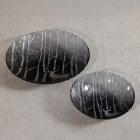 Zodax Wilderness Large Glass Serving Bowls, Set of 4 – Family Style Serving Bowls, Smoke