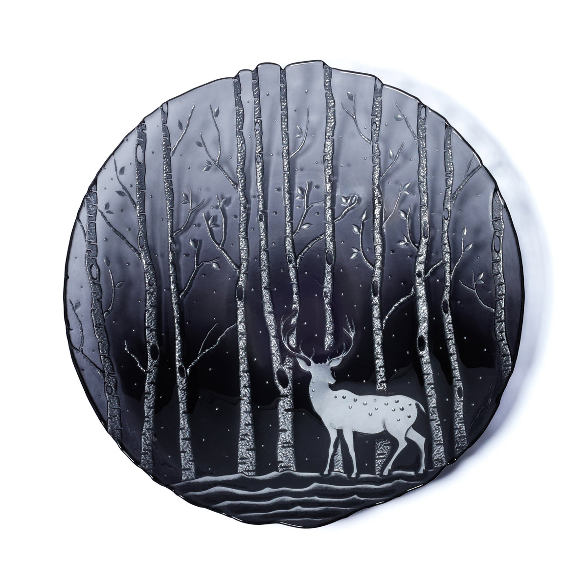 Zodax Wilderness Large Glass Serving Bowls, Set of 4 – Family Style Serving Bowls, Smoke