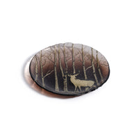 Zodax Wilderness Glass Dessert Plates, Set of 6, Taupe