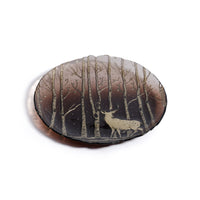 Zodax Wilderness Glass Dinner Plates, Set of 6, Taupe